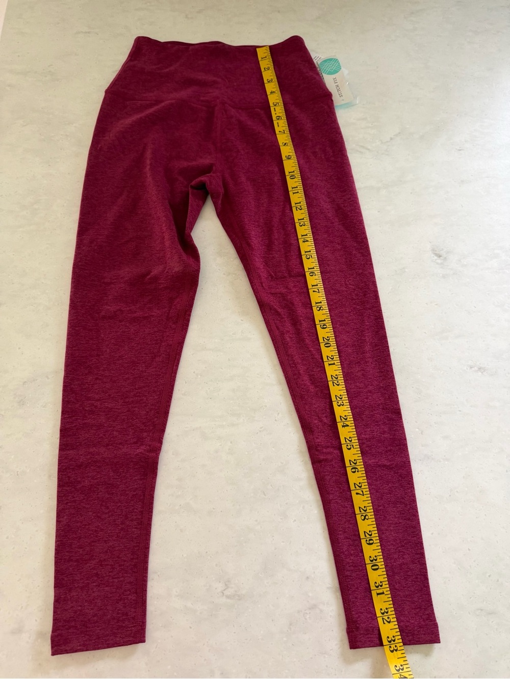 Beyond Yoga Space Dye Caught In The Midi High Waisted Legging -Burgundy - Picture 7 of 10